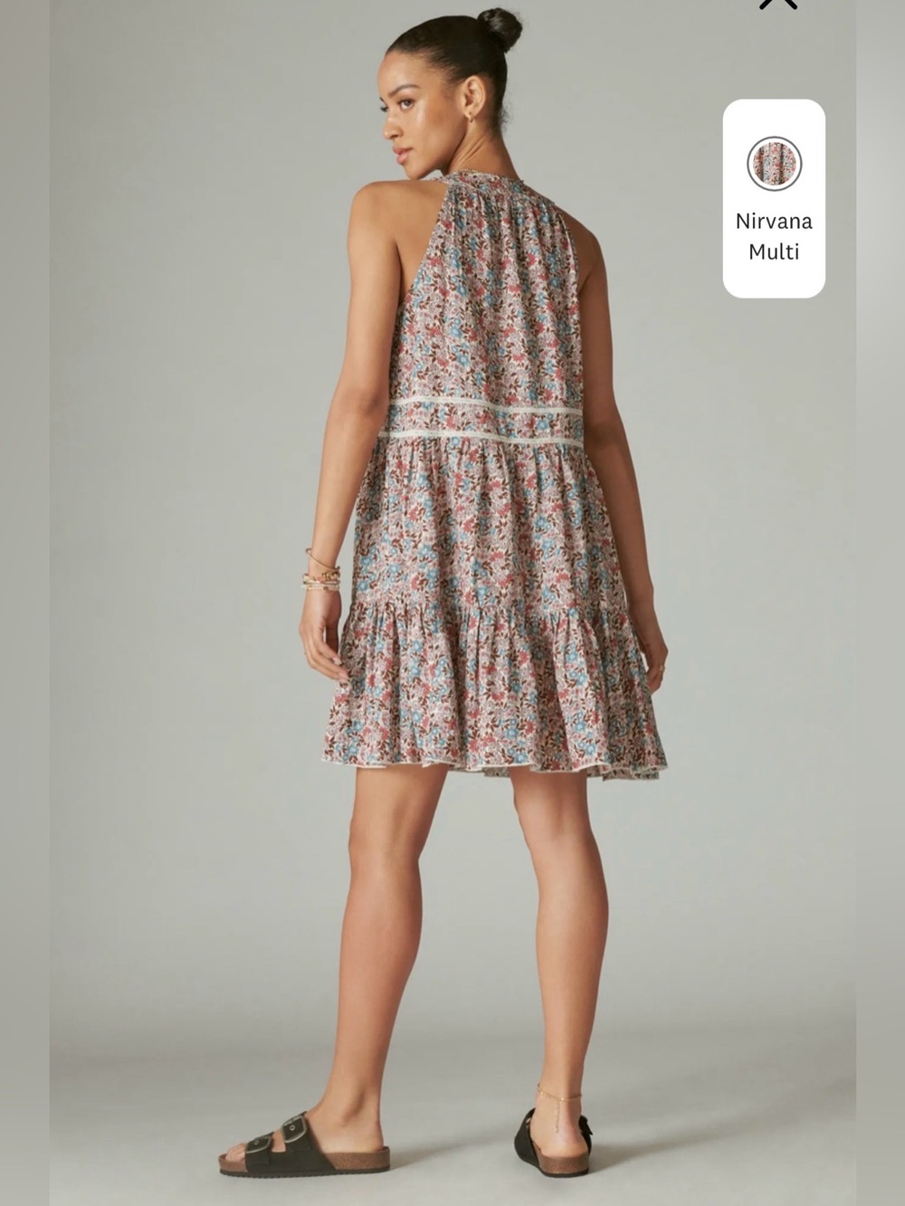 đ Lucky Brand Floral V-Neck dress - Picture 9 of 10